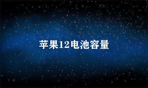 苹果12电池容量