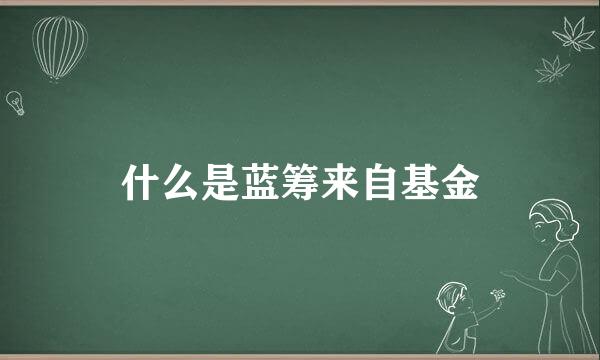 什么是蓝筹来自基金