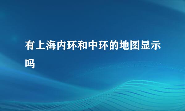 有上海内环和中环的地图显示吗