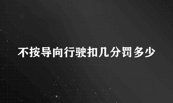 不按导向行驶扣几分罚多少