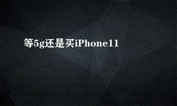 等5g还是买iPhone11