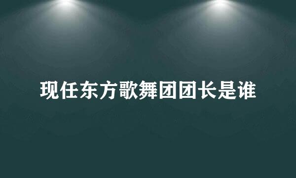 现任东方歌舞团团长是谁