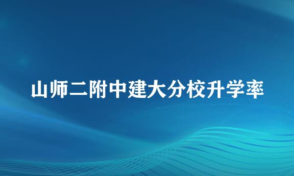 山师二附中建大分校升学率