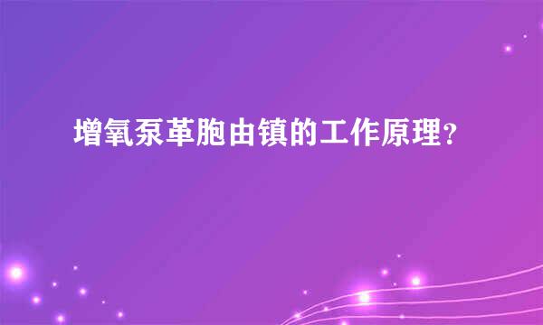 增氧泵革胞由镇的工作原理？