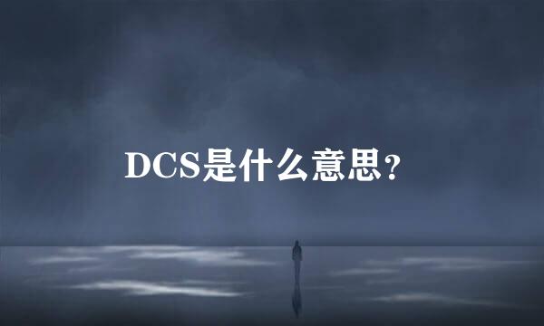 DCS是什么意思？