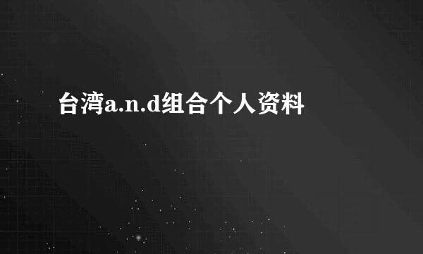 台湾a.n.d组合个人资料