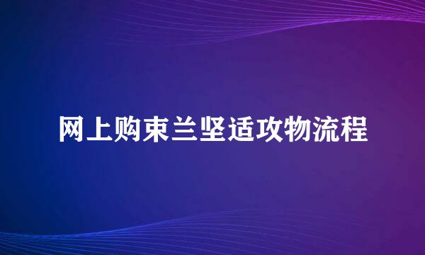 网上购束兰坚适攻物流程