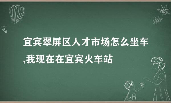 宜宾翠屏区人才市场怎么坐车,我现在在宜宾火车站