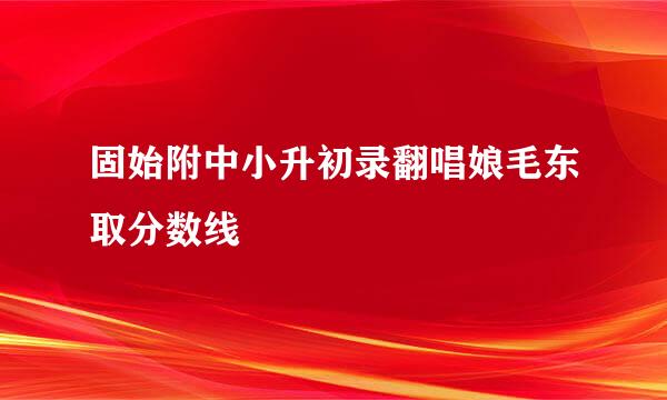 固始附中小升初录翻唱娘毛东取分数线