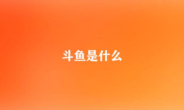 斗鱼是什么