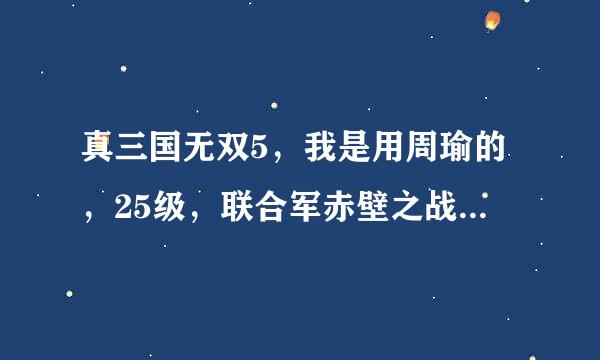 真三国无双5，我是用周瑜的，25级，联合军赤壁之战，怎么打啊