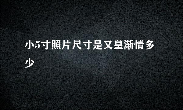 小5寸照片尺寸是又皇渐情多少