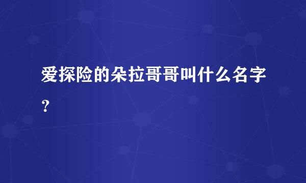 爱探险的朵拉哥哥叫什么名字？