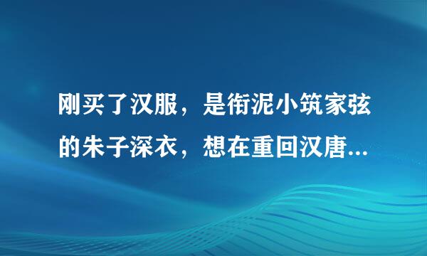 刚买了汉服，是衔泥小筑家弦的朱子深衣，想在重回汉唐买中衣中裤，不同