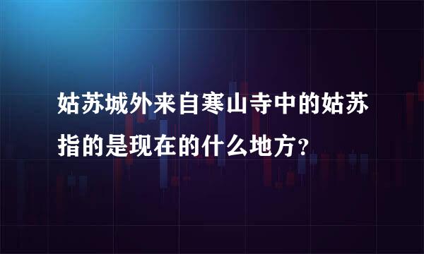 姑苏城外来自寒山寺中的姑苏指的是现在的什么地方？