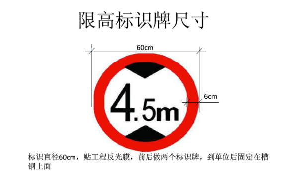 高速公路限高标志牌的大小规格