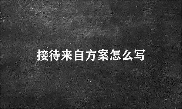 接待来自方案怎么写