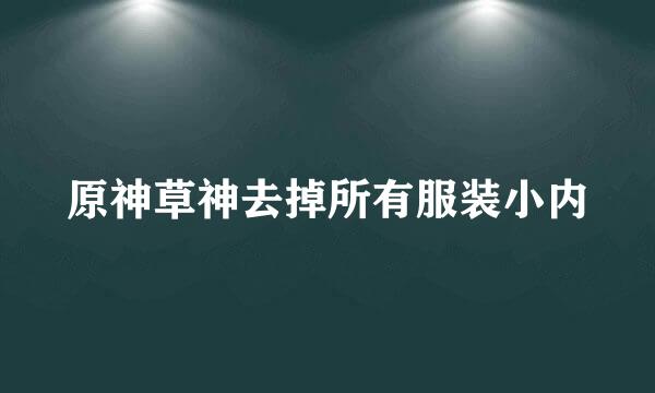 原神草神去掉所有服装小内