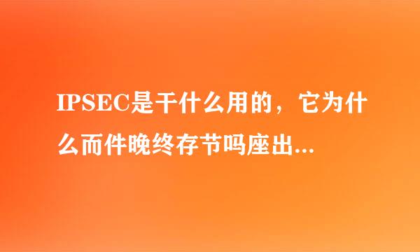 IPSEC是干什么用的，它为什么而件晚终存节吗座出现，说的通俗一点儿，谢了。