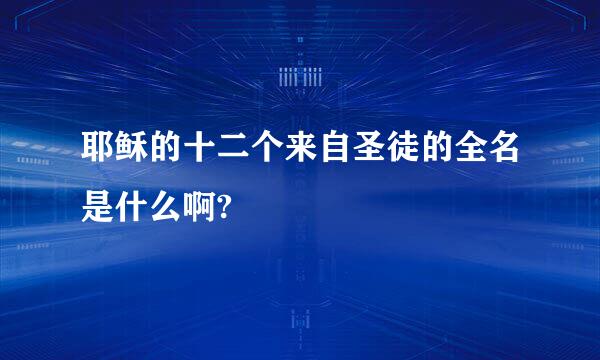 耶稣的十二个来自圣徒的全名是什么啊?