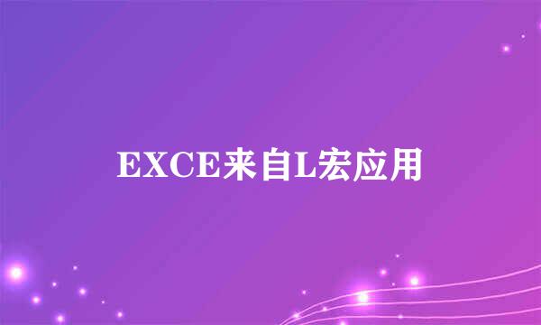 EXCE来自L宏应用