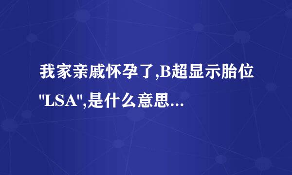 我家亲戚怀孕了,B超显示胎位