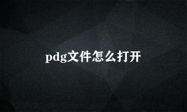 pdg文件怎么打开