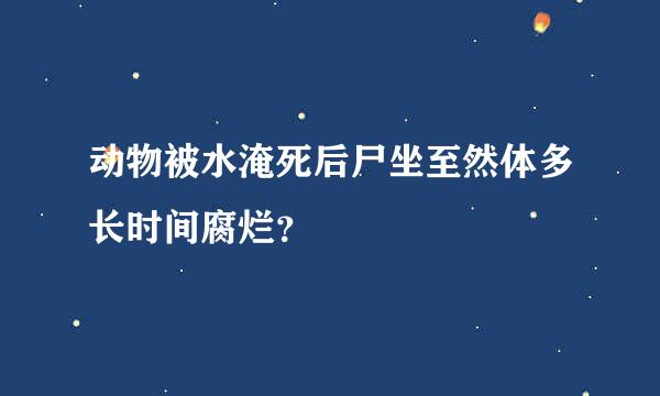 动物被水淹死后尸坐至然体多长时间腐烂？