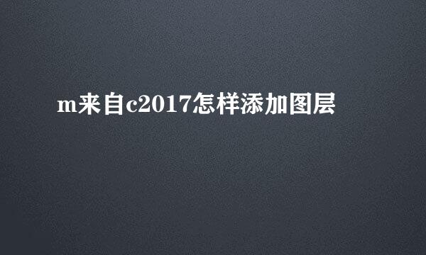 m来自c2017怎样添加图层