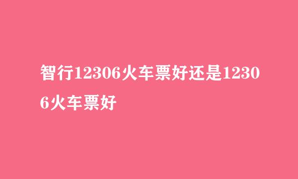 智行12306火车票好还是12306火车票好