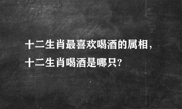 十二生肖最喜欢喝酒的属相，十二生肖喝酒是哪只?