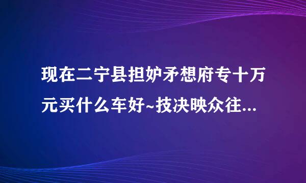 现在二宁县担妒矛想府专十万元买什么车好~技决映众往沿劳足核液