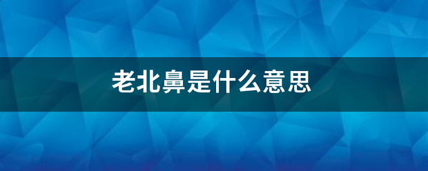 老北鼻是什么意思