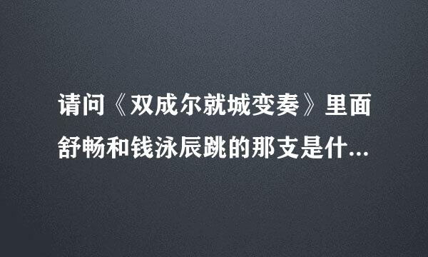 请问《双成尔就城变奏》里面舒畅和钱泳辰跳的那支是什么舞蹈？