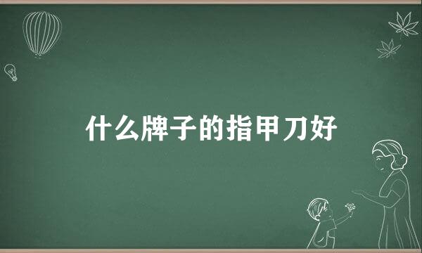 什么牌子的指甲刀好