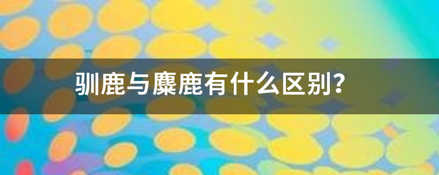 驯鹿与麋鹿有什么区别？