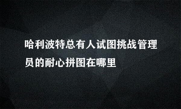 哈利波特总有人试图挑战管理员的耐心拼图在哪里