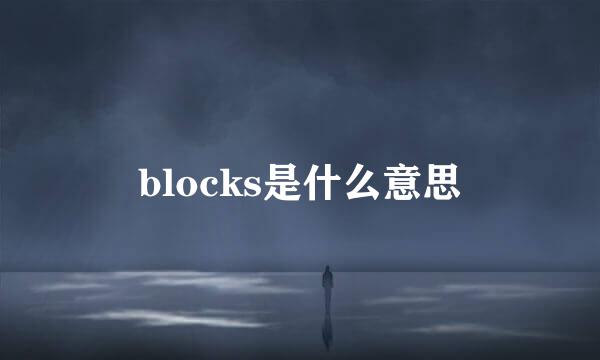 blocks是什么意思