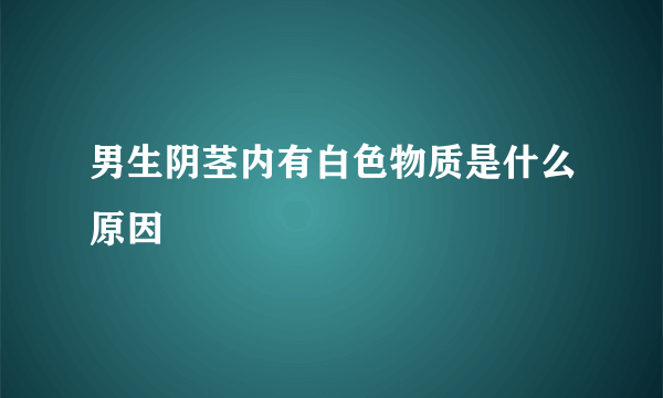 男生阴茎内有白色物质是什么原因