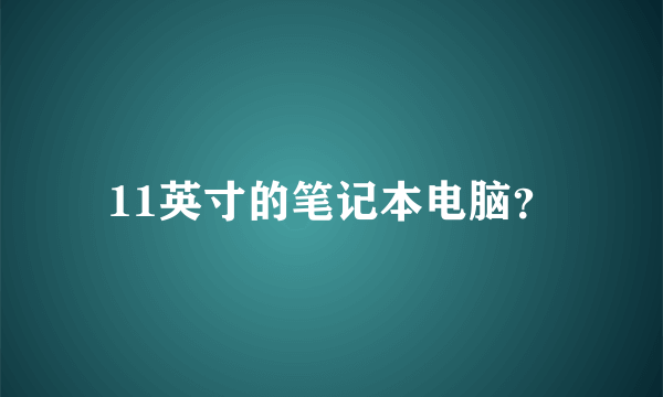 11英寸的笔记本电脑？