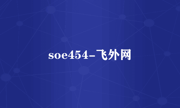 soe454-飞外网