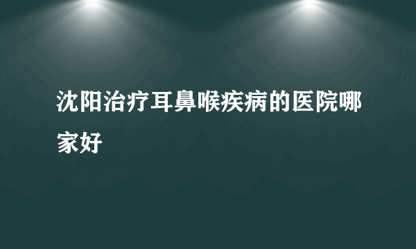 沈阳治疗耳鼻喉疾病的医院哪家好