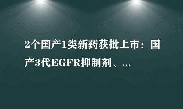 2个国产1类新药获批上市：国产3代EGFR抑制剂、鼻炎喷雾剂