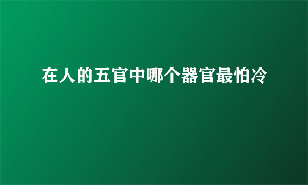 在人的五官中哪个器官最怕冷