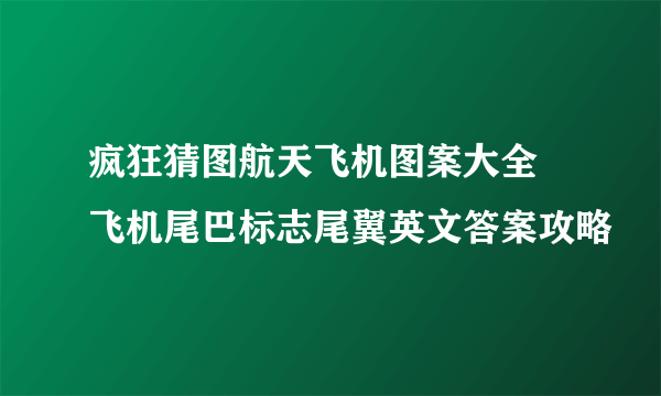 疯狂猜图航天飞机图案大全 飞机尾巴标志尾翼英文答案攻略