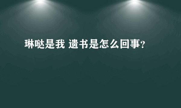 琳哒是我 遗书是怎么回事？