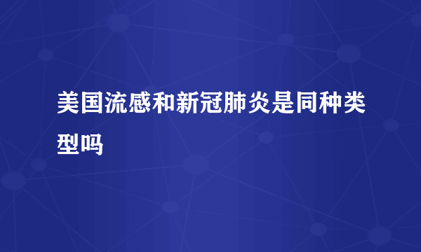 美国流感和新冠肺炎是同种类型吗