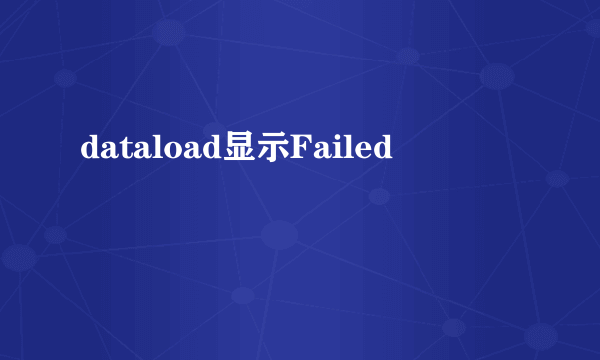 dataload显示Failed