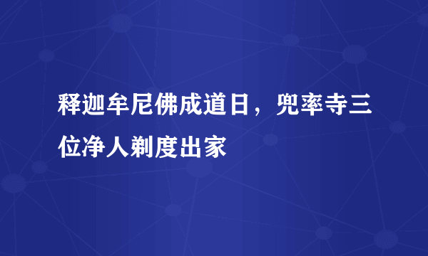 释迦牟尼佛成道日，兜率寺三位净人剃度出家