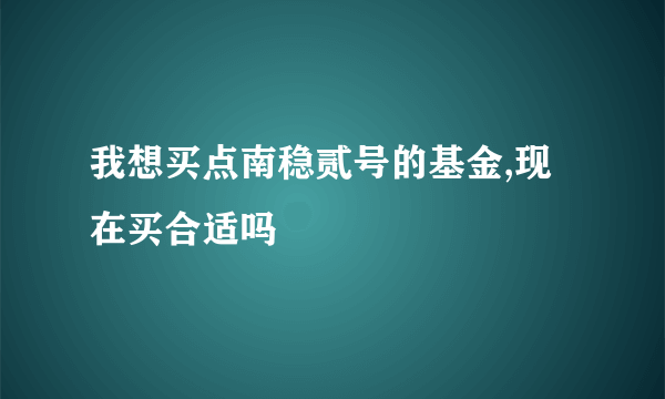 我想买点南稳贰号的基金,现在买合适吗